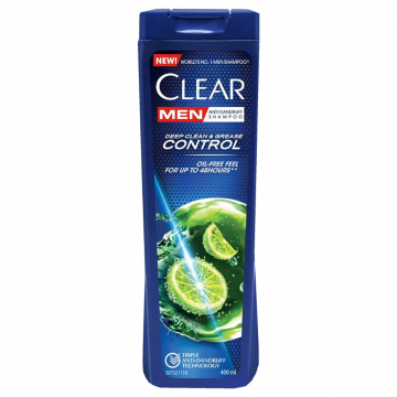 شامپو مو ضد شوره مردانه Grease Control کلییر 400 میلی لیتری